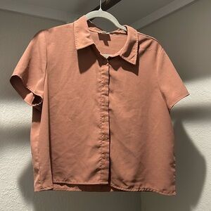 Cropped button up shirt